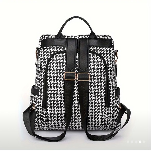 Houndstooth Multi-pocket Backpack - Picture 7 of 7